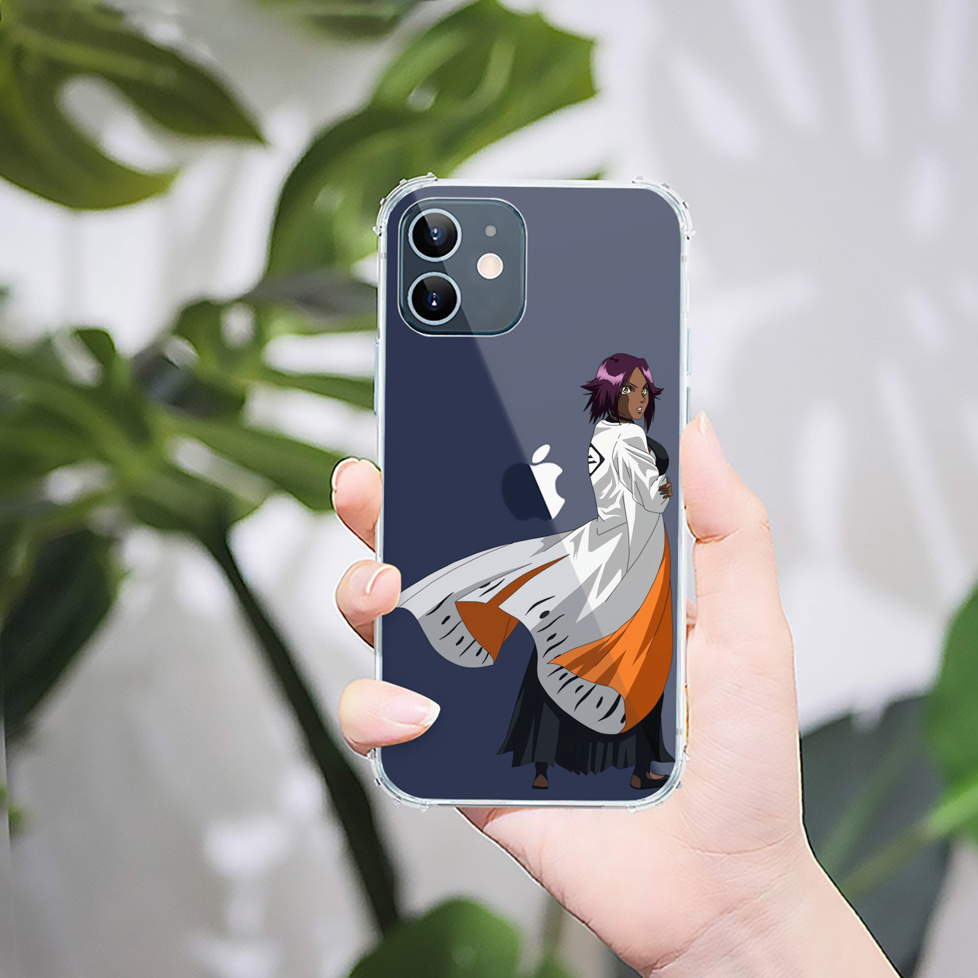 （画像用） ブリーチ 四楓院 夜一（しほういん よるいち） BLEACH Shihouin Yoruichi 【iPhone 12シリーズ対応】透明スマホケース（クリアソフトケース）
